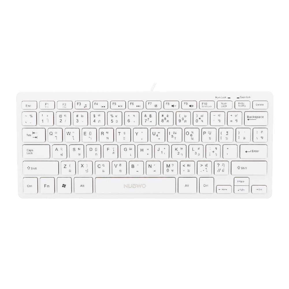KEYBOARD (คีย์บอร์ด) NUBWO MERCURY NK035 PORTABLE BUSINESS (WHITE)