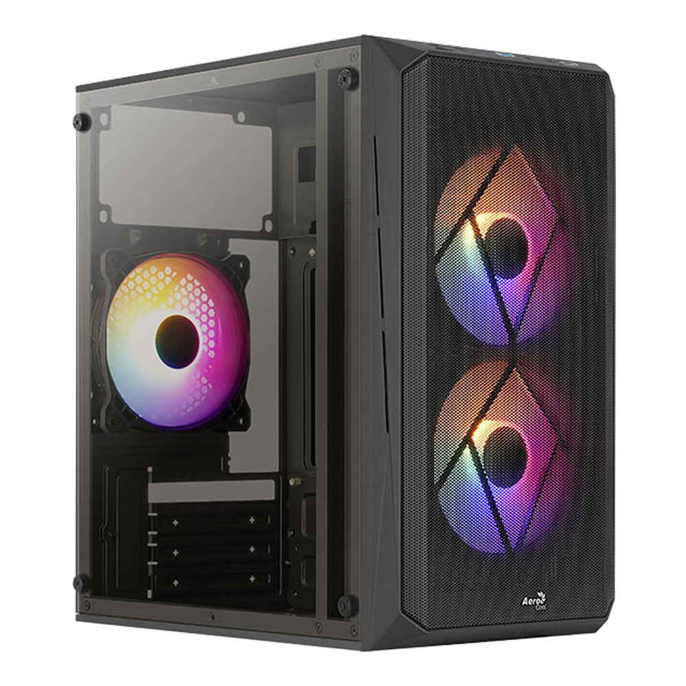 CASE (เคส) AEROCOOL CS-107 (BLACK) (MICRO-ATX)