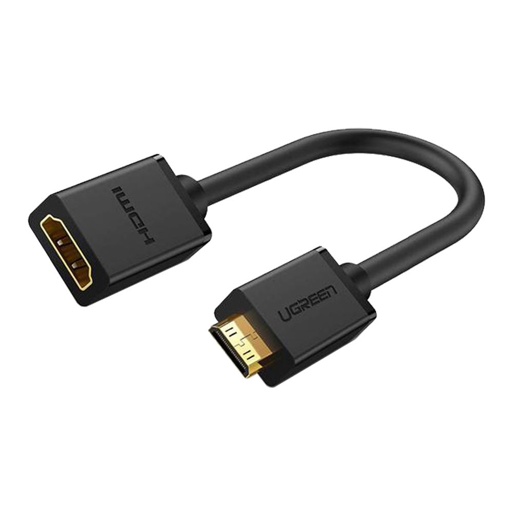 ADAPTER/CONVERTER (อุปกรณ์แปลงสัญญาณ) UGREEN MINI HDMI TO HDMI FEMALE 22 CM [20137]