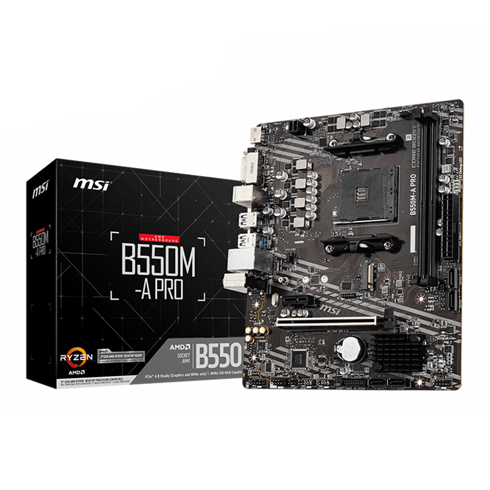 MAINBOARD (เมนบอร์ด) AM4 MSI B550M-A PRO