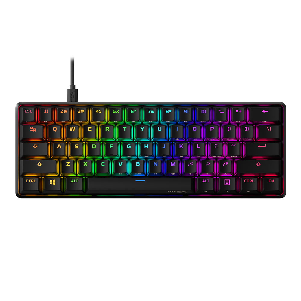 KEYBOARD (คีย์บอร์ด) HYPERX ALLOY ORIGINS 60 (BLACK) (HYPERX RED SWITCH - RGB - EN)
