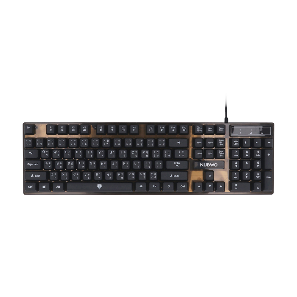 KEYBOARD (คีย์บอร์ด) NUBWO NK-36 MARS (RUBBER DOME) (RAINBOW LED) (EN/TH)