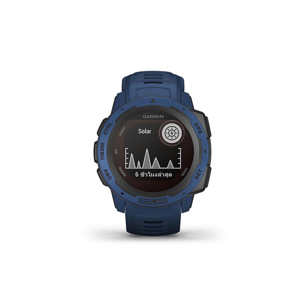 SMARTWATCH (นาฬิกาอัจฉริยะ) GARMIN INSTINCT SOLAR, TIDAL BLUE