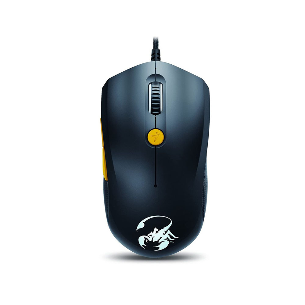 MOUSE (เมาส์) GENIUS M6-600 GAMING MOUSE USB, 24 MACROS (GNS-31040063102) BLACK&ORANGE