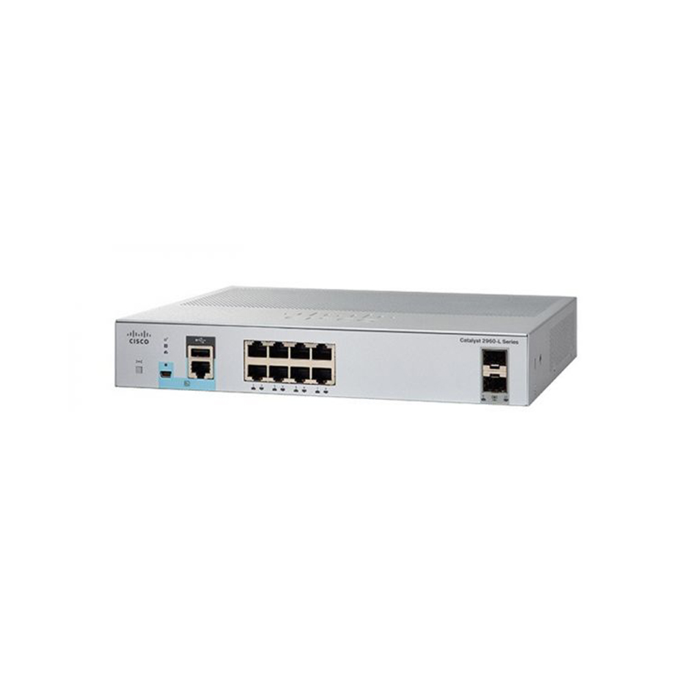 SWITCH (สวิตซ์) CISCO CATALYST 2960L 8 PORT GIGE, 2 x 1G SFP, LAN LITE (WS-C2960L-8TS-LL)