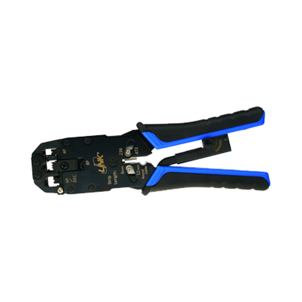 CRIMP TOOL (คีมเข้าหัว) LINK TL-1101R -  RJ45 RJ11 4 POS HAND SET PROFESSIONAL CRIMP TOOL