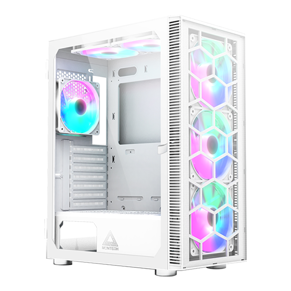 CASE (เคส) MONTECH X3 GLASS (WHITE) (ATX)