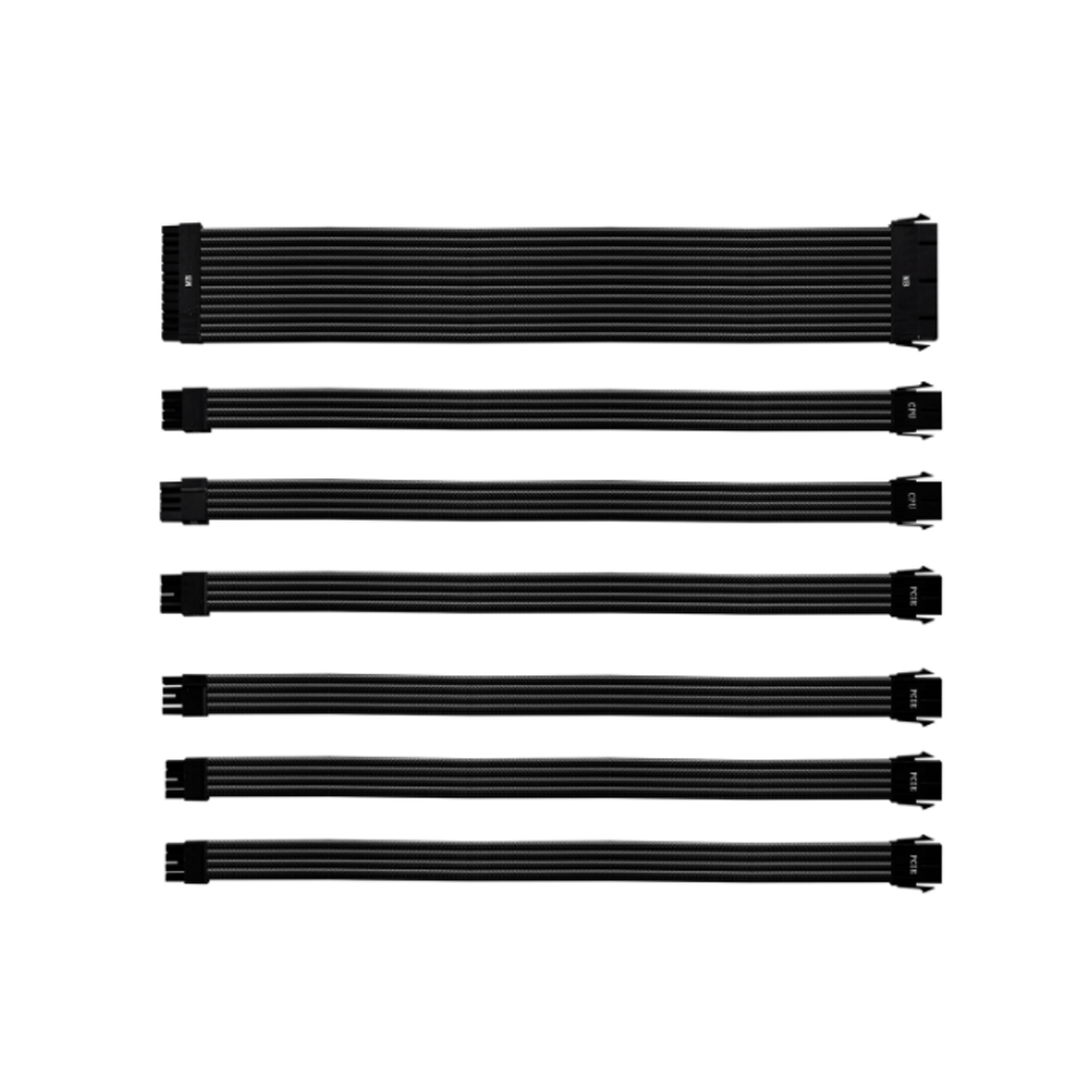 SLEEVED CABLE (สายถัก) COOLER MASTER CABLE SLEEVED EXTENSION KIT 30CM [CMA-NEST16XXBK1-GL] BLACK