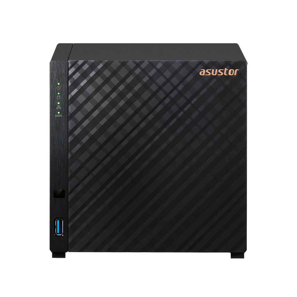 NAS (อุปกรณ์จัดเก็บข้อมูลบนเครือข่าย) ASUSTOR 4-BAY AS1104T Realtek RTD1296,QUAD-CORE,1.4GHZ 1GB DDR4