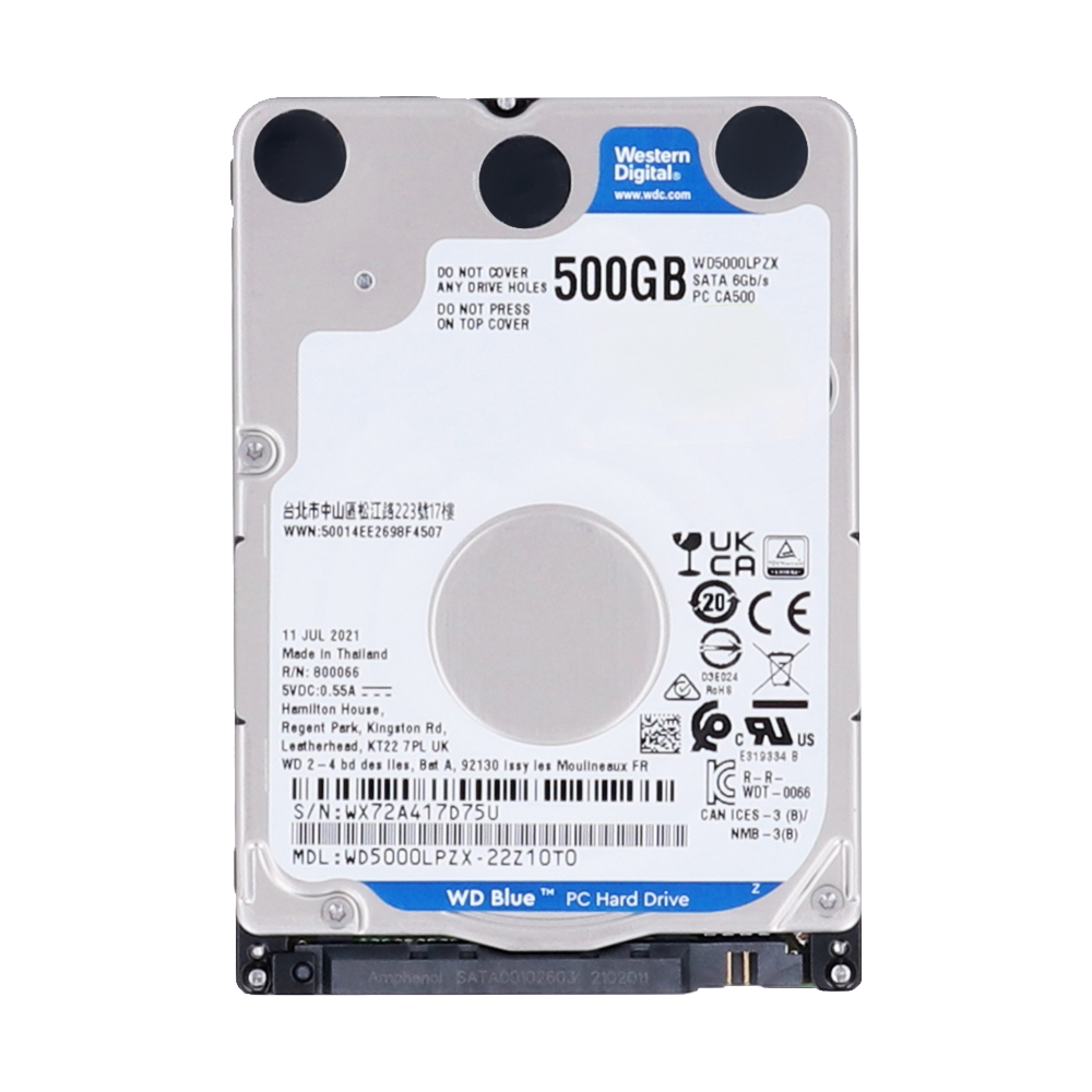 500 GB HDD 2.5 INCH (ฮาร์ดดิสก์โน้ตบุ๊ค) WD BLUE SATA3 (WD5000LPZX)