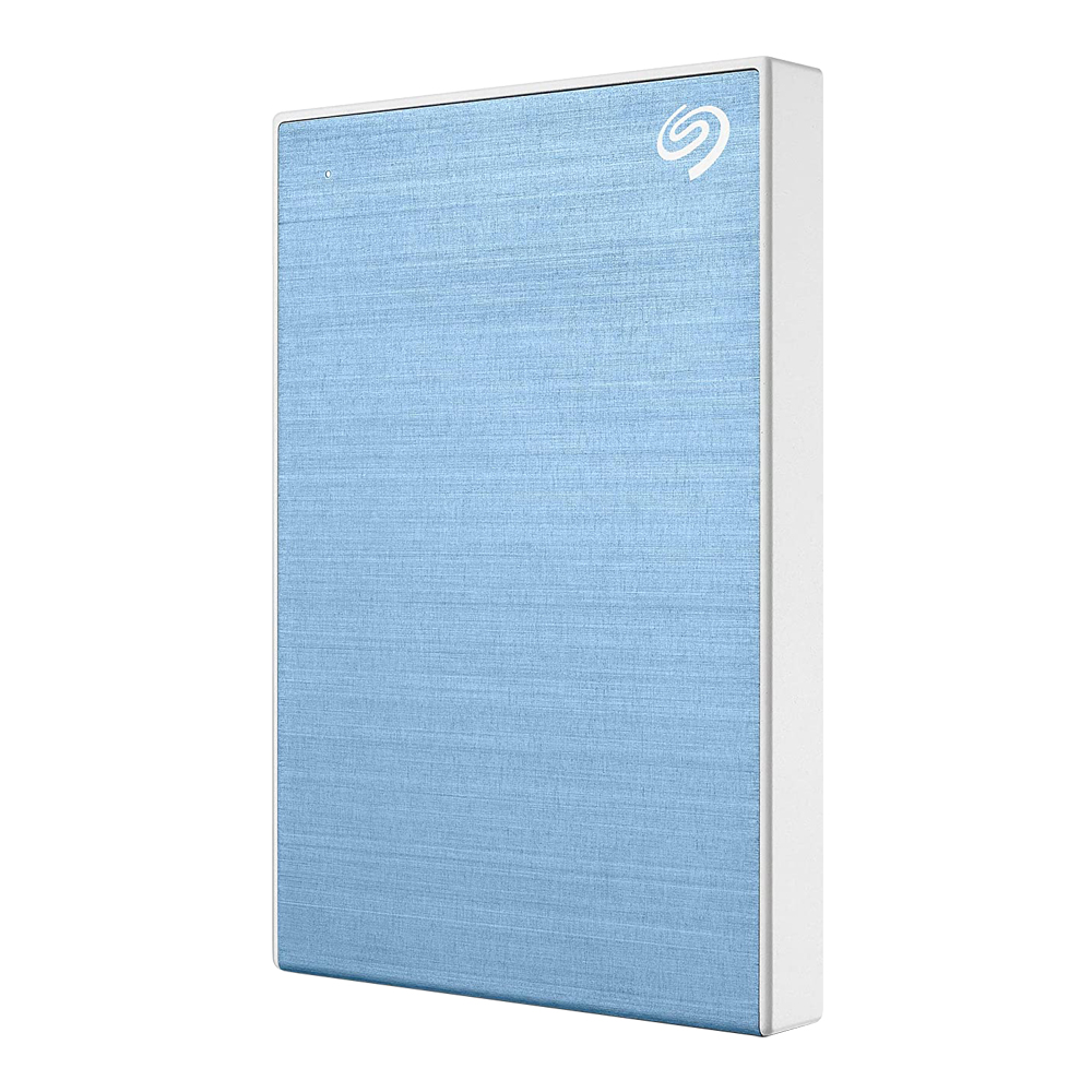 2 TB PORTABLE HDD (ฮาร์ดดิสก์พกพา) SEAGATE ONE TOUCH WITH PASSWORD (LIGHT BLUE) (STKY2000402)
