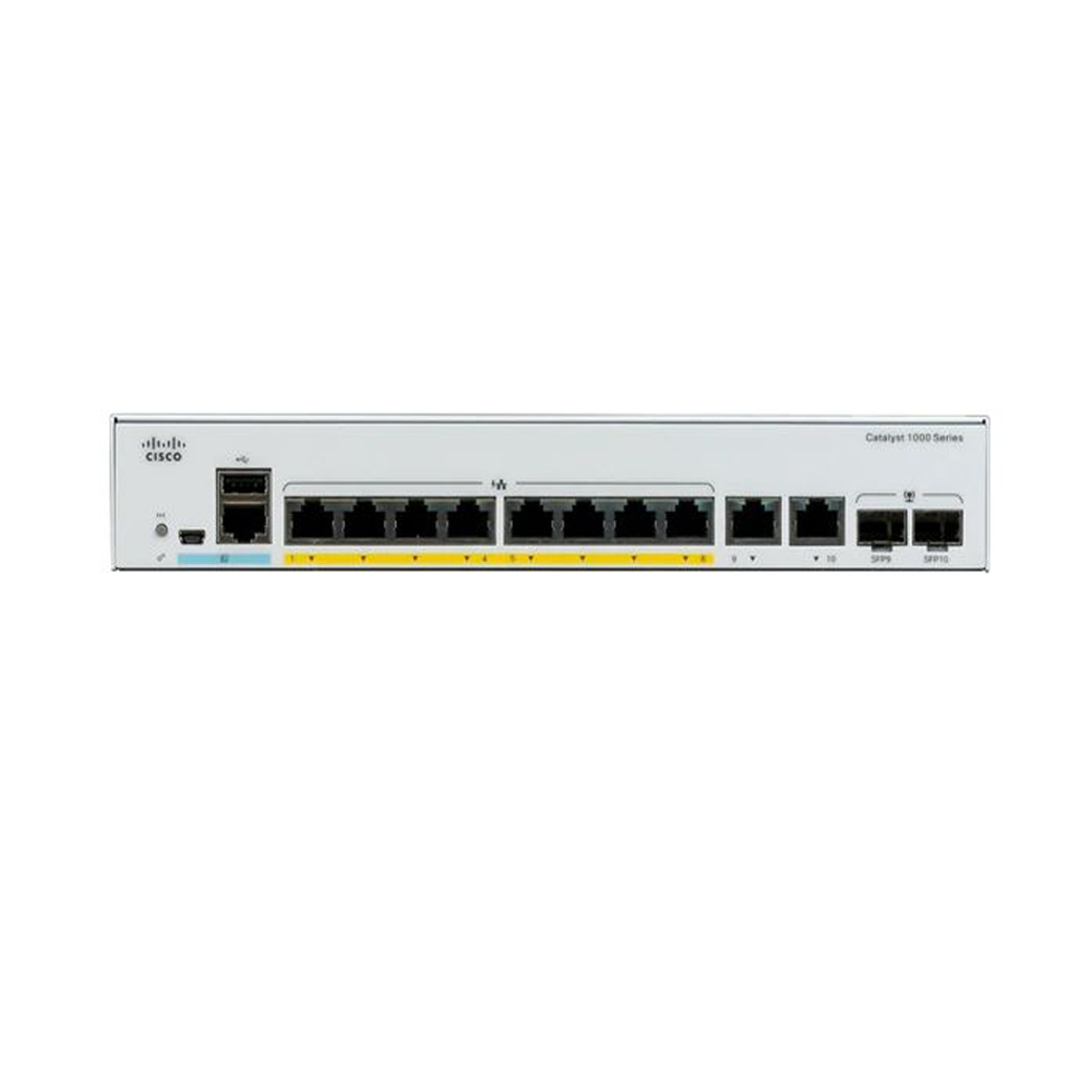 SWITCH (สวิตซ์) CISCO CATALYST 1000 8PORT GE, POE, 2x1G SFP (C1000-8P-2G-L)