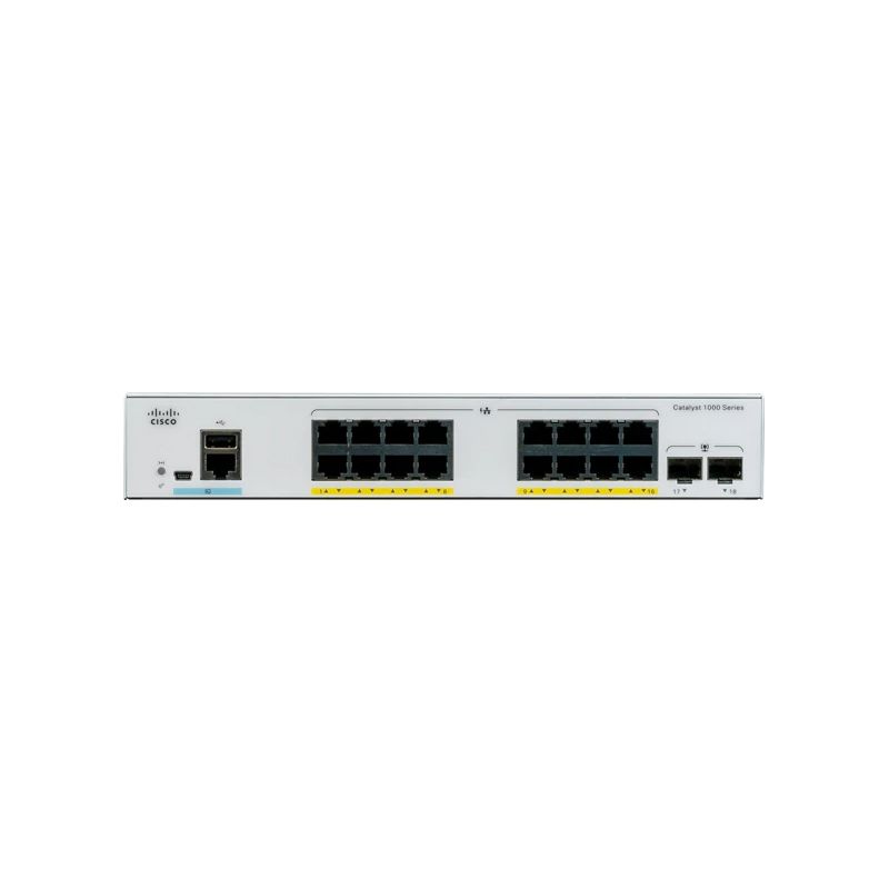 SWITCH (สวิตซ์) CISCO  CATALYST 1000 16PORT GE, FULL POE, 2X1G SFP (C1000-16FP-2G-L)