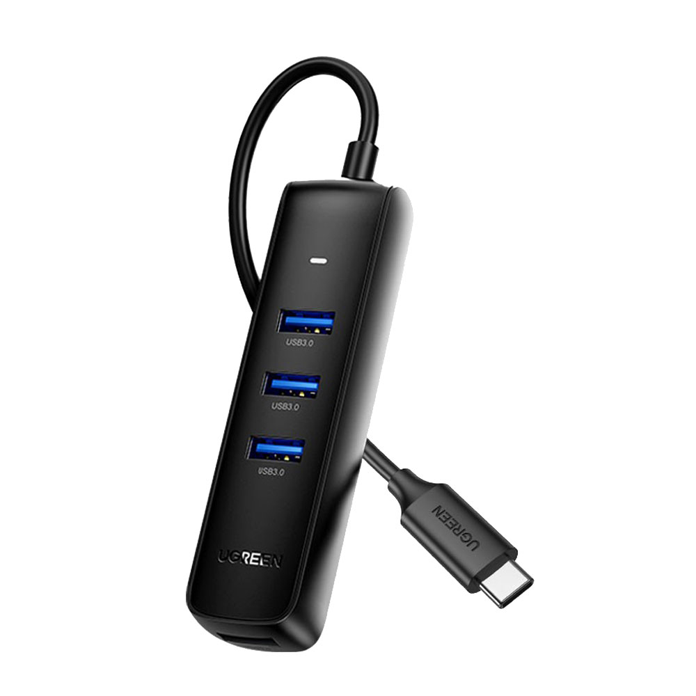USB HUB (ยูเอสบีฮับ) UGREEN USB-C TO 4 PORTS USB3.0 BOOSTER [10916]
