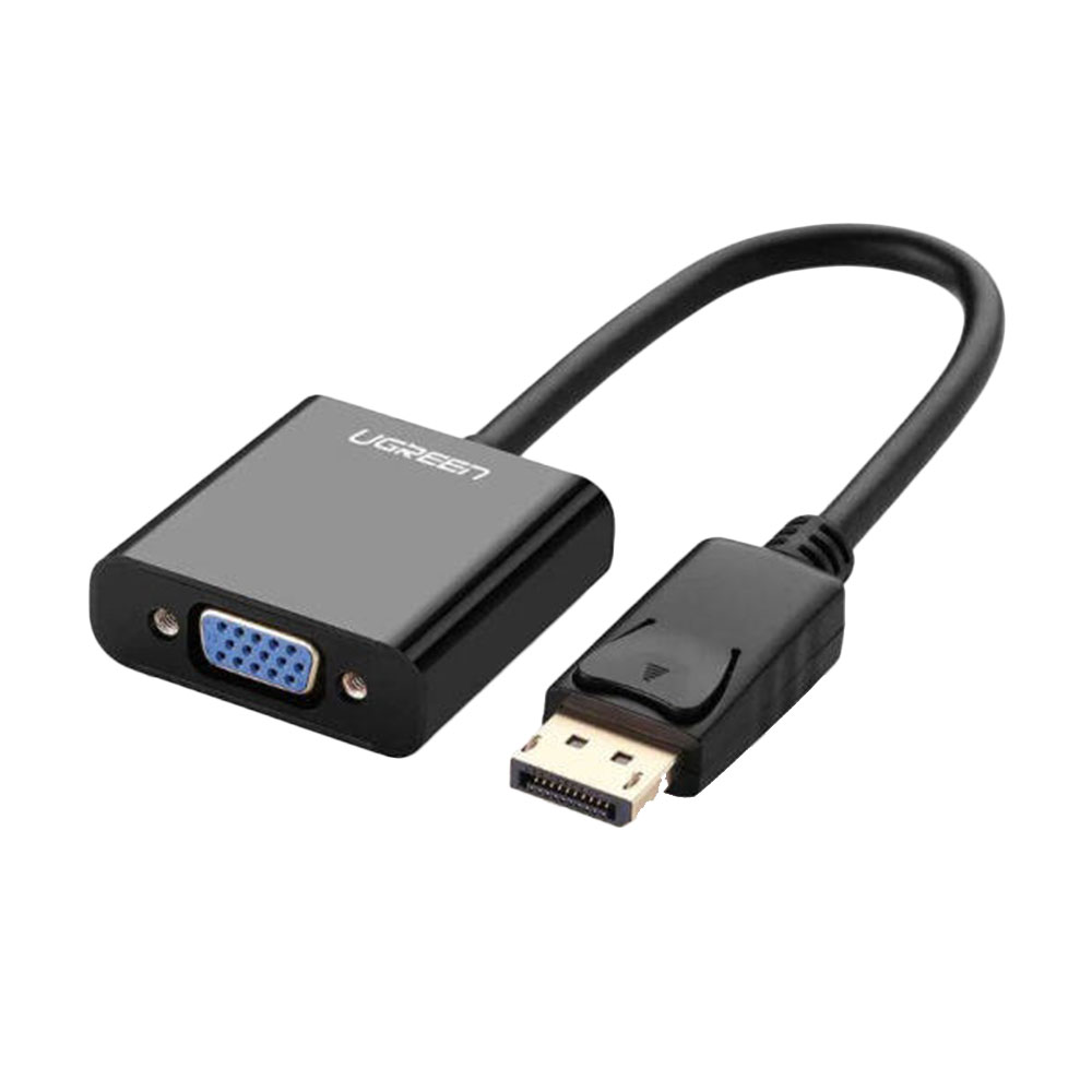 CONVERTER (อุปกรณ์แปลงสัญญาณ) UGREEN DP TO VGA FEMALE ABS [20415] (BLACK)