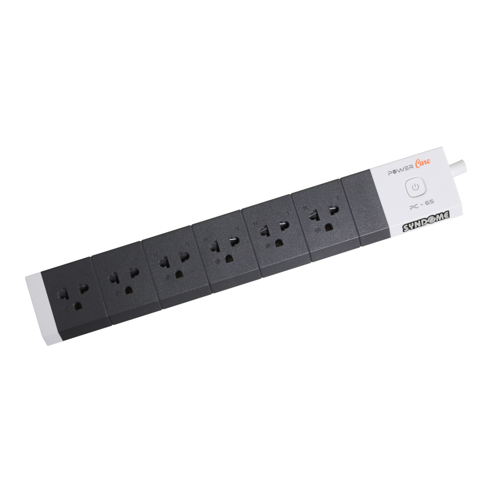 PLUG (ปลั๊กไฟ) SYNDOME PC-65 6-WAY 1 SWITCH 5.0 METER