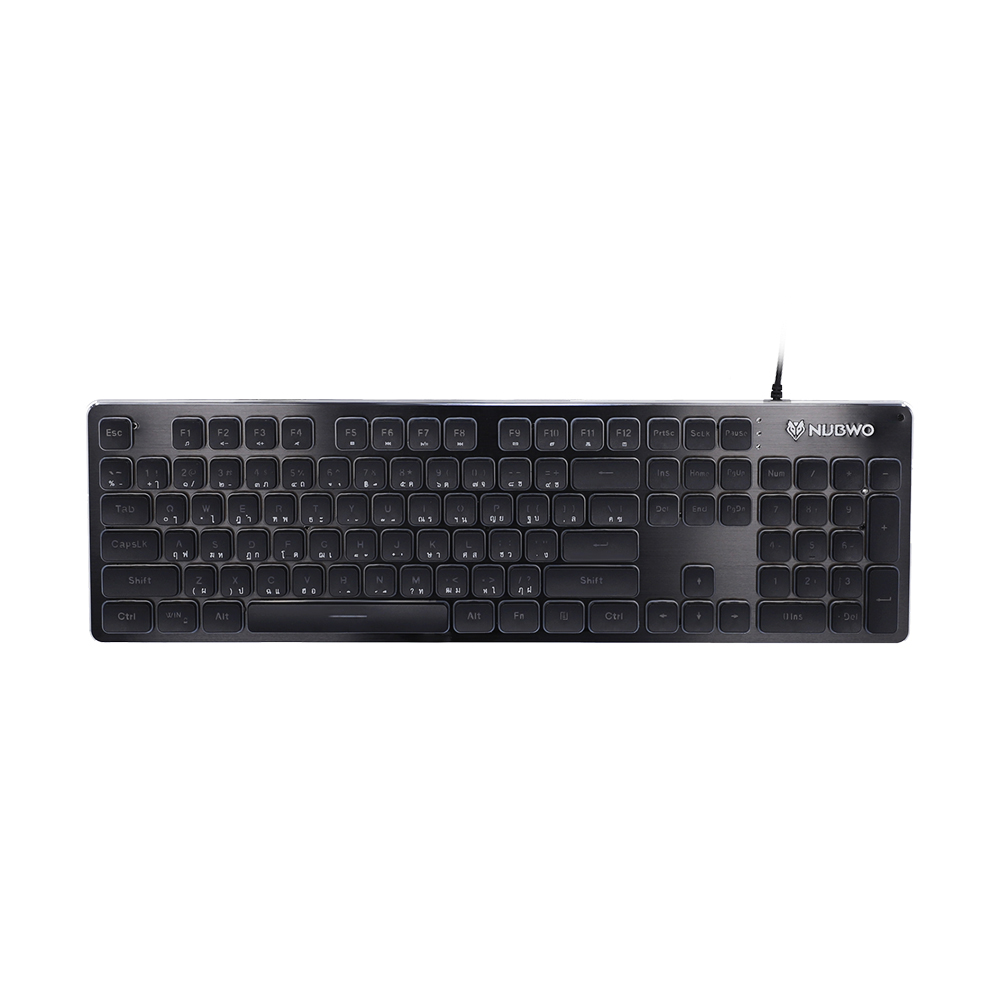 KEYBOARD (คีย์บอร์ด) NUBWO NK-32 FORTUNE SUPER (BLACK) (MEMBRANE) (MULTI COLOR LED) (EN/TH)