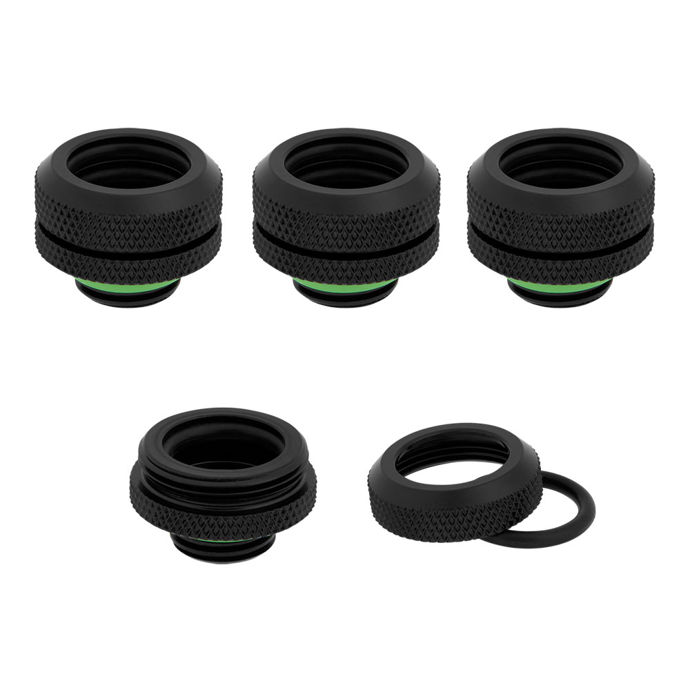FITTING (อุปกรณ์ประกอบชุดน้ำ) CORSAIR XF HARDLINE 14MM (BLACK) (CX-9052008-WW)