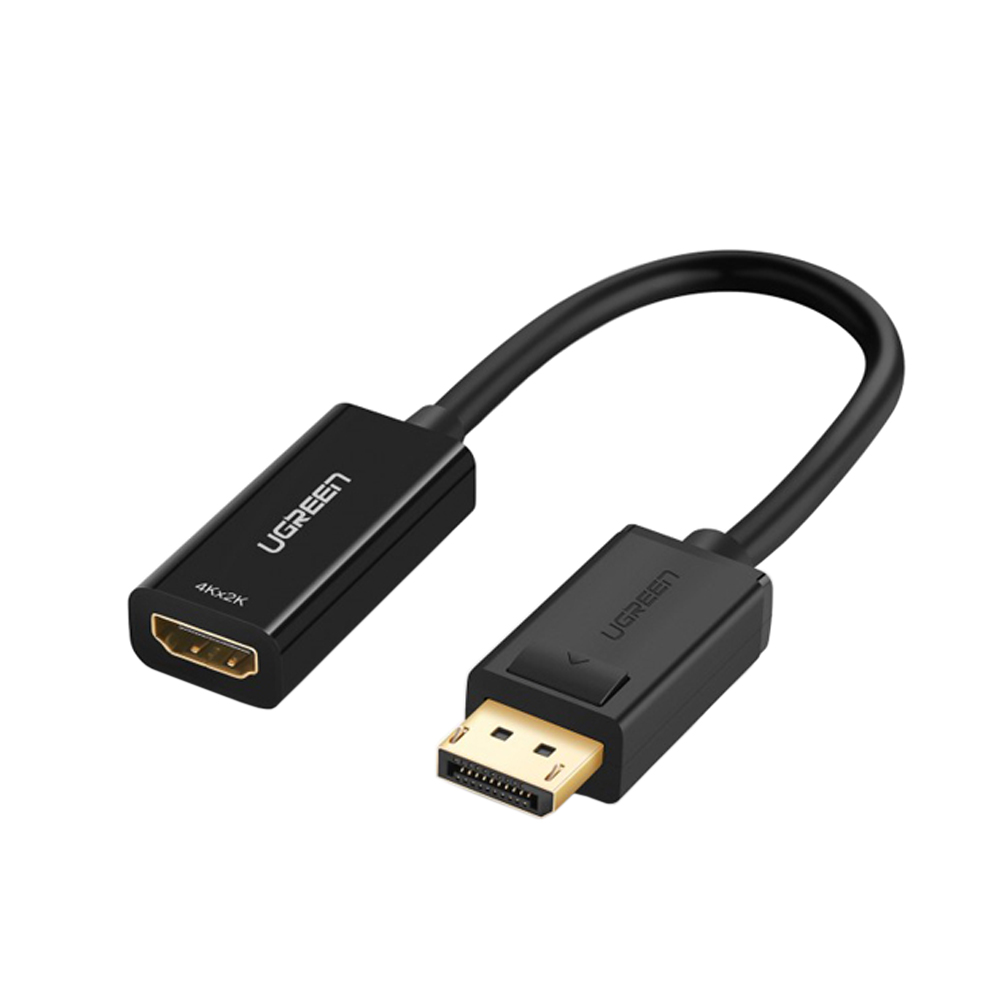 ADAPTER/CONVERTER (อุปกรณ์แปลงสัญญาณ) UGREEN DISPLAY PORT TO HDMI FEMALE 25CM [40363] (BLACK)