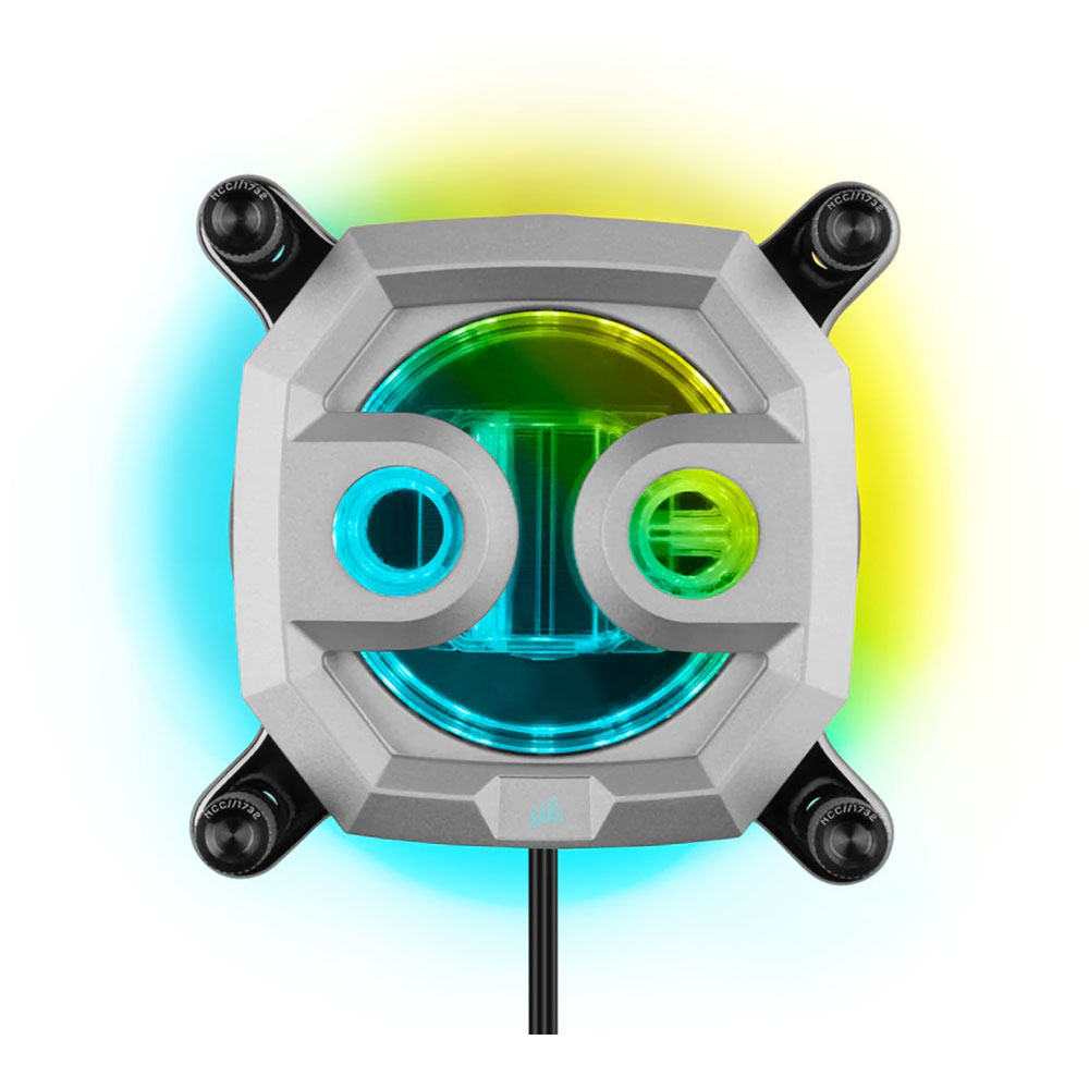 CPU WATER BLOCK (อุปกรณ์ระบายความร้อนสำหรับซีพียู) CORSAIR XC7 RGB PRO (SILVER) (1700/1200/AM4)