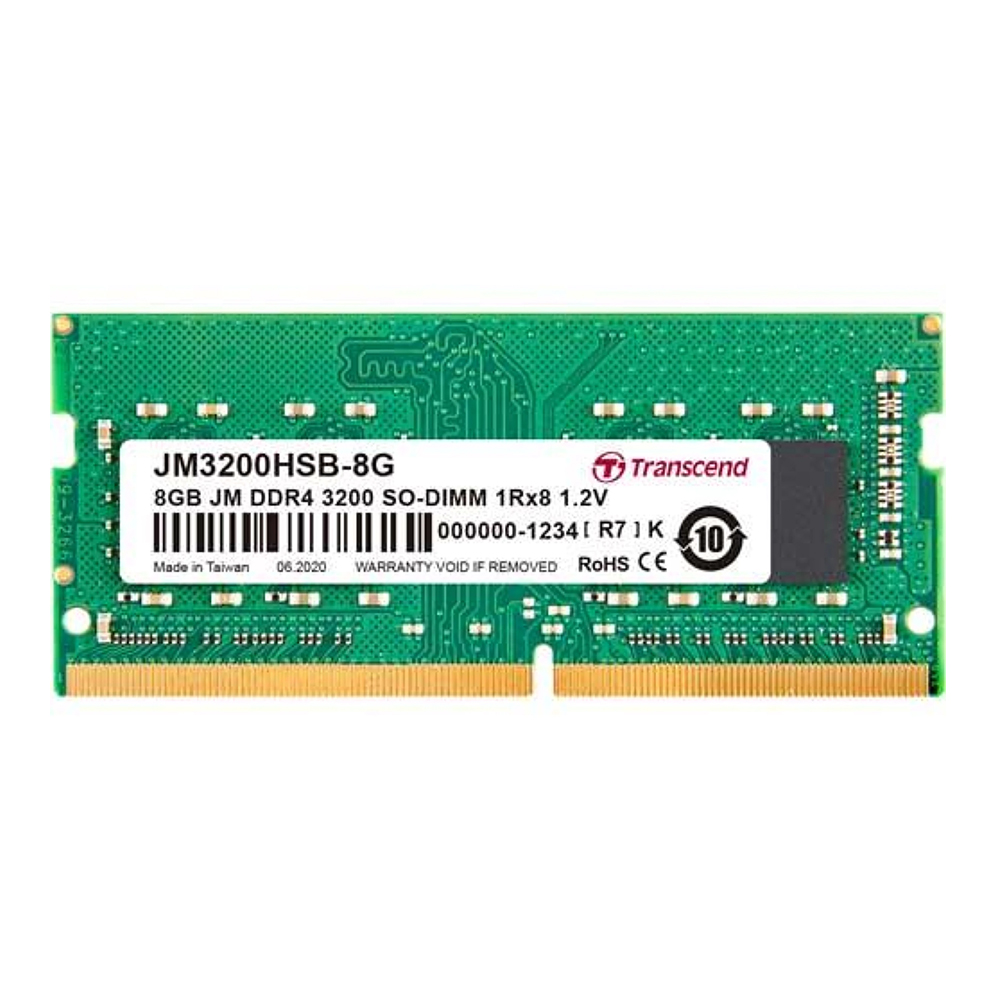 8GB (8GBx1) DDR4 3200MHz SO-DIMM RAM (หน่วยความจำ) TRANSCEND JM3200HSB-8G