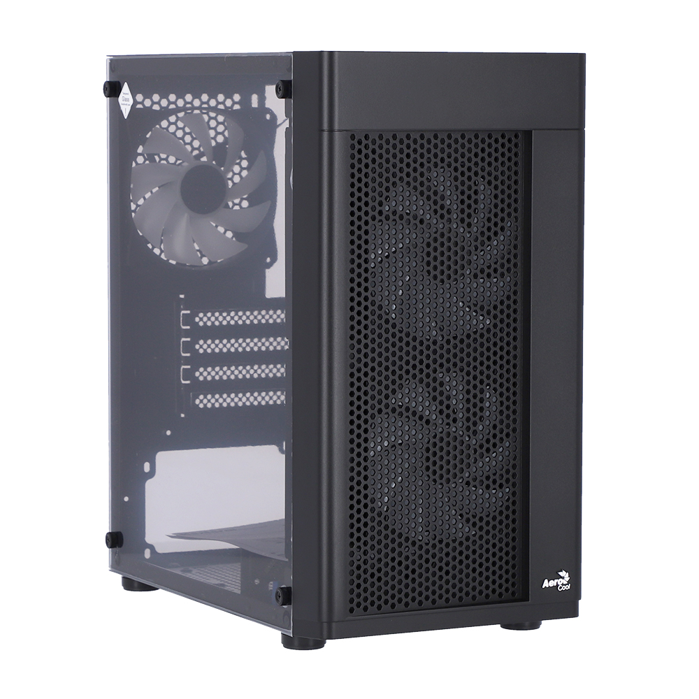 CASE (เคส) AEROCOOL HEXFORM (BLACK) (HEXFORM-G-BK-V2) (MICRO-ATX)