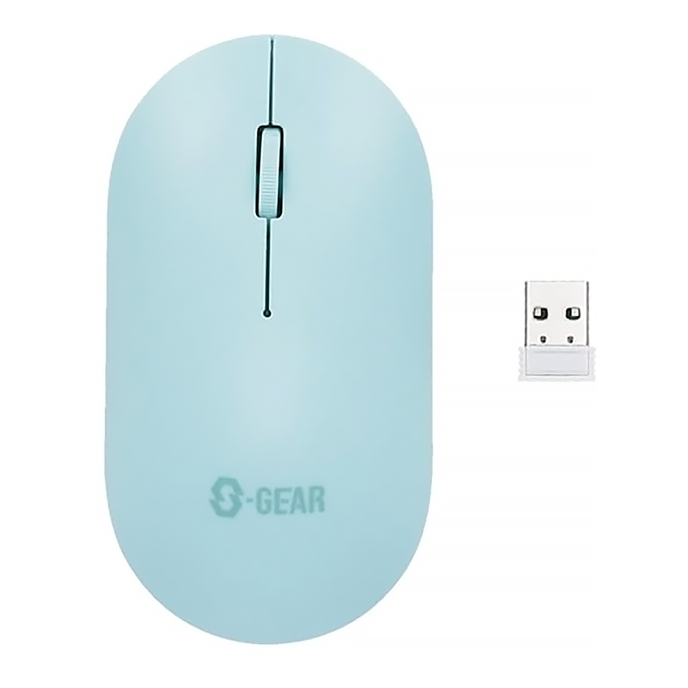 WIRELESS MOUSE (เมาส์ไร้สาย) S-GEAR COLORFUL WIRELESS MOUSE (GREEN) (MS-M401-MINT)