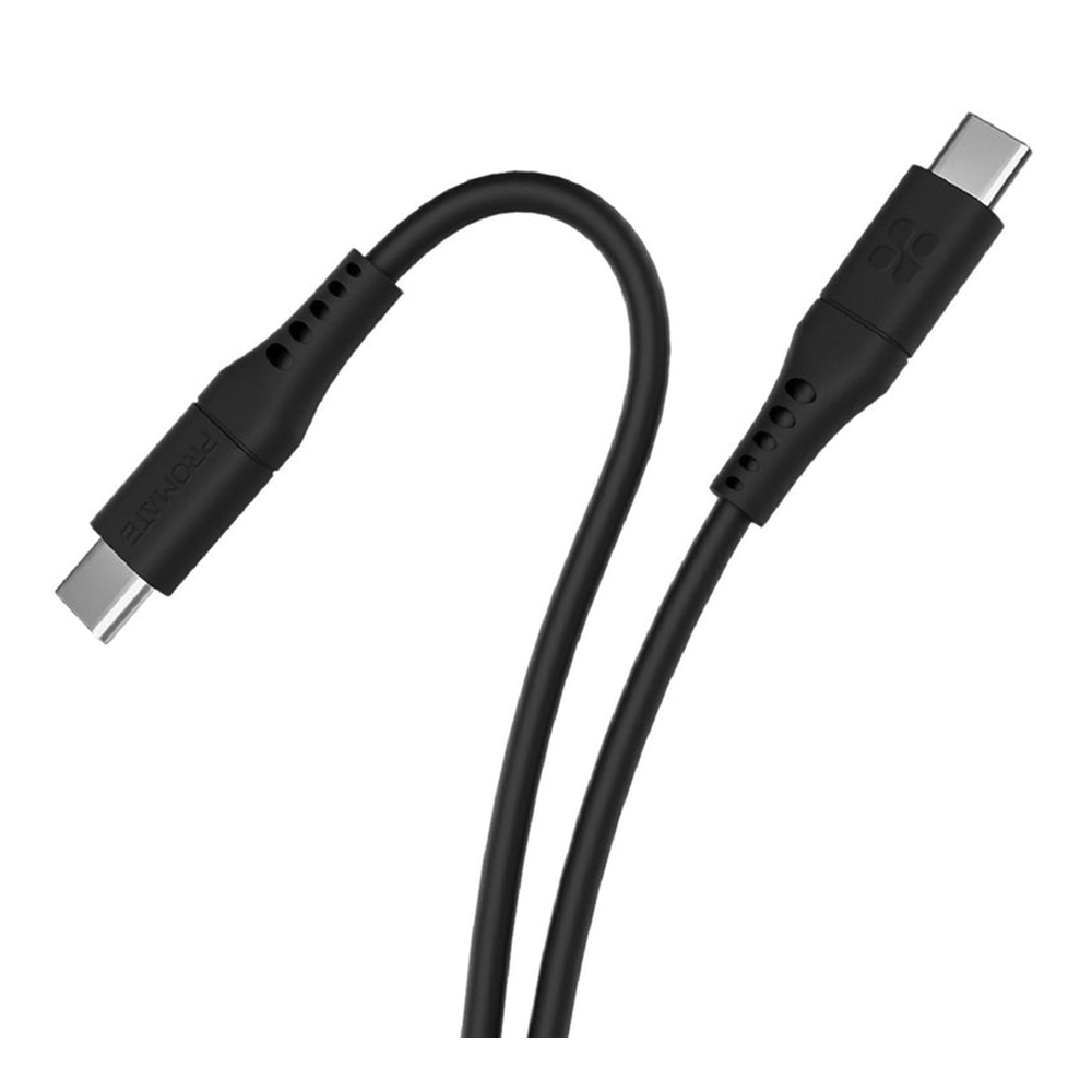 CHARGER CABLE (สายชาร์จ) PROMATE USB-C TO USB-C 1.2 METER (POWERLINK-CC120) (BLACK)
