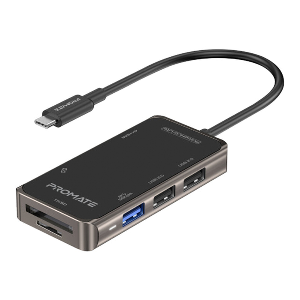 USB HUB (ยูเอสบีฮับ) PROMATE 7 IN 1 USB-C HUB PRIMEHUB-LITE
