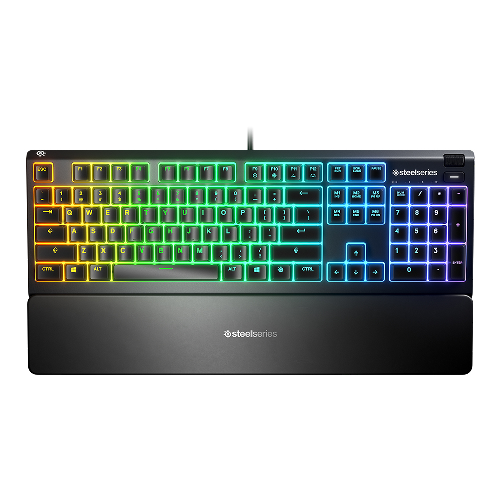 KEYBOARD (คีย์บอร์ด) STEELSERIES APEX 3 (STEELSERIES WHISPER-QUIET / MEMBRANE) (RGB LED) (EN/TH)