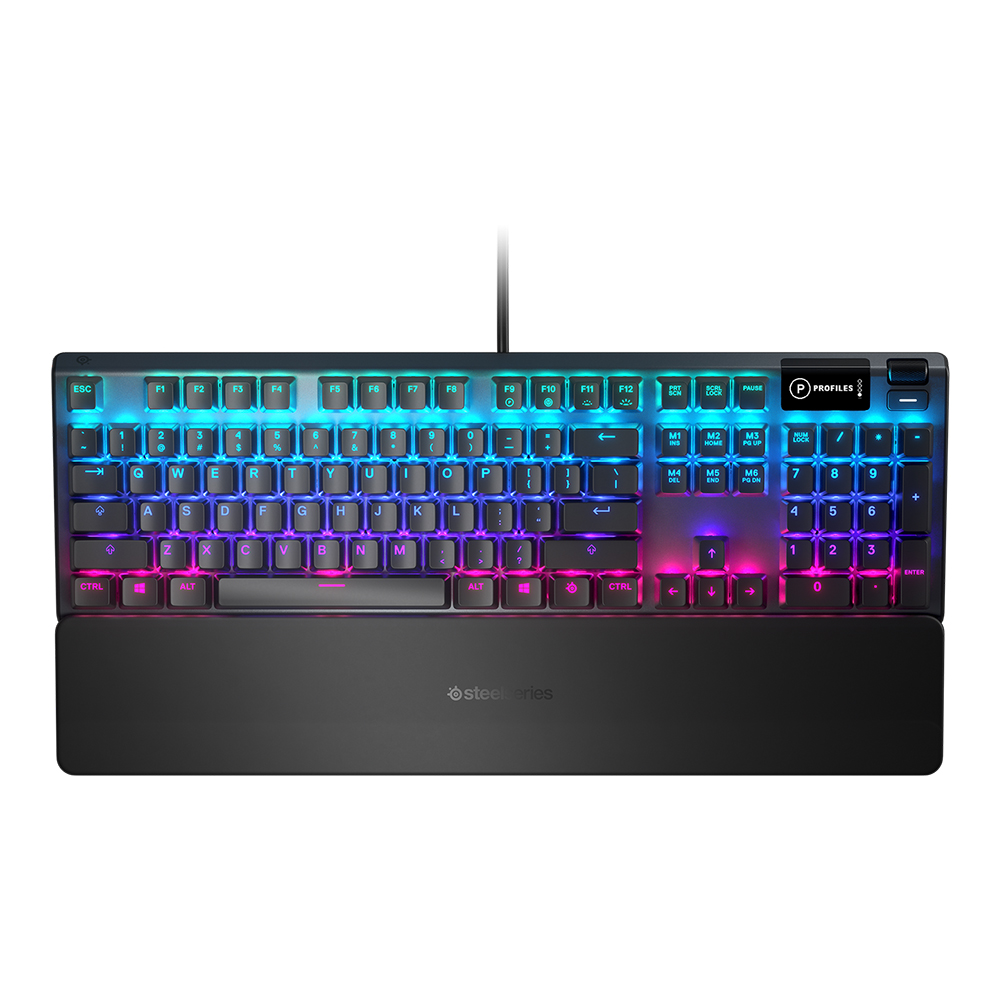 KEYBOARD (คีย์บอร์ด) STEELSERIES APEX 5 (STEELSERIES HYBRID BLUE MECHANICAL RGB SWITCH) (RGB LED) (EN)