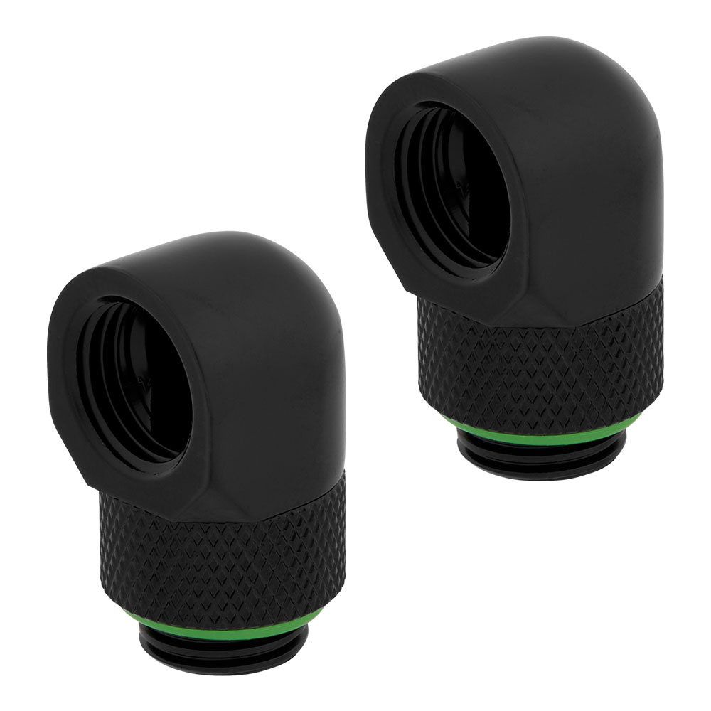 FITTING (อุปกรณ์ประกอบชุดน้ำ) CORSAIR XF ADAPTER 90 ROTARY BLACK (CX-9055009-WW)