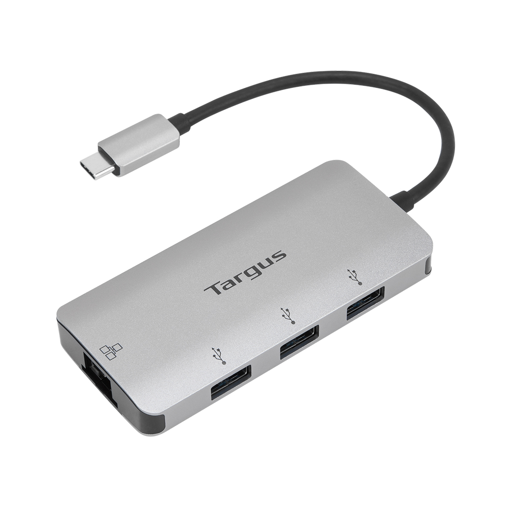 USB-C MULTIPORT ADAPTER (ยูเอสบีฮับ) TARGUS USB-C ETHERNET ADAPTER WITH 3X USB-A PORTS (TGS-ACA959) SILVER