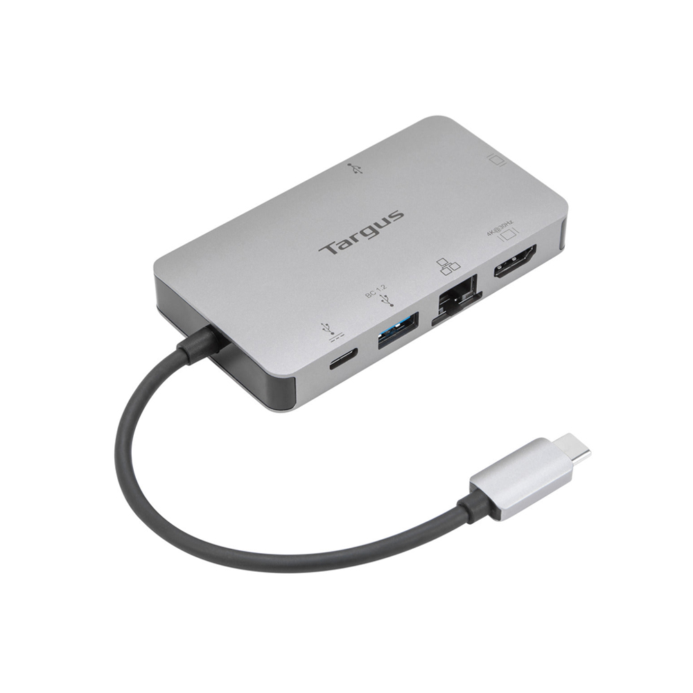 USB-C MULTIPORT ADAPTER (ยูเอสบีฮับ) TARGUS USB-C 4K HDMI/VGA DOCKING STATION WITH 100W K W/ PD USB-C, ALT-MODE (TGS-DOCK419AP) GREY