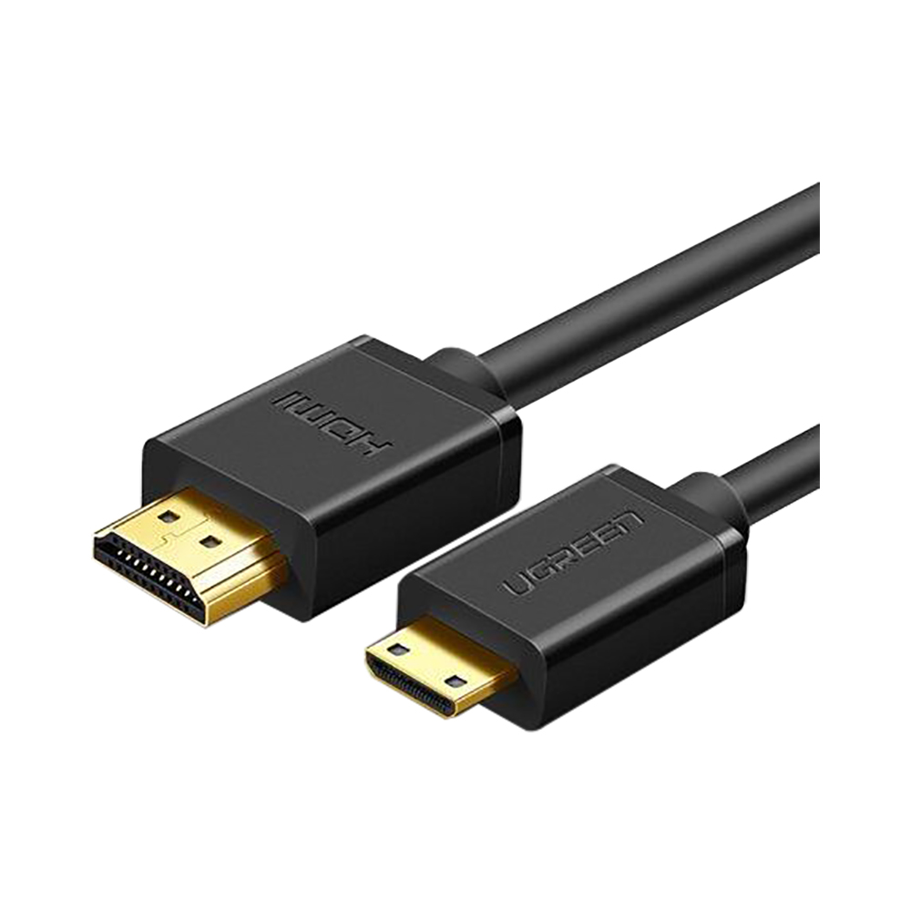 MONITOR CABLE (สายจอมอนิเตอร์) UGREEN MINI HDMI TO HDMI 1.5METER (BLACK)  [11167]
