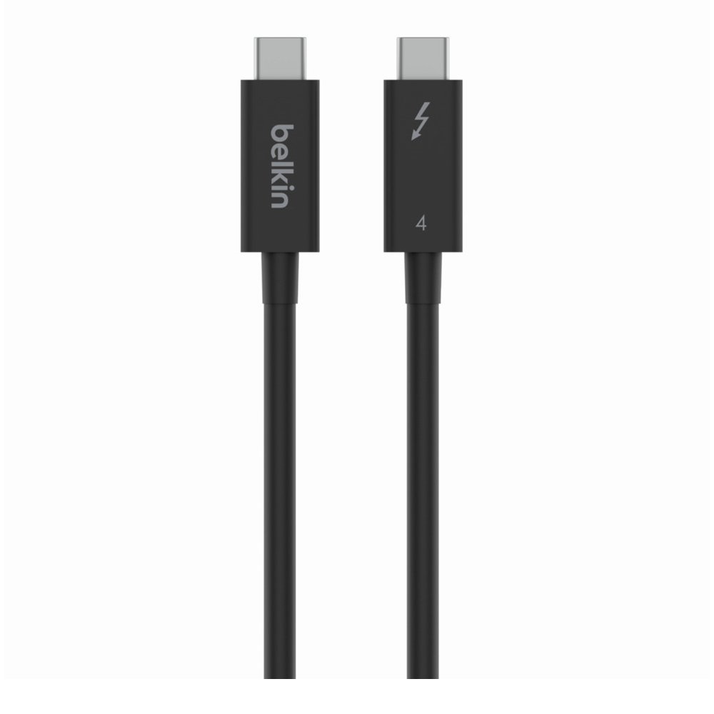 CABLE (สายจอมอนิเตอร์) CABLE BELKIN THUNDERBOLT USB-C TO USB-C 4K (INZ002BT2MBK) 2METER (BLACK)