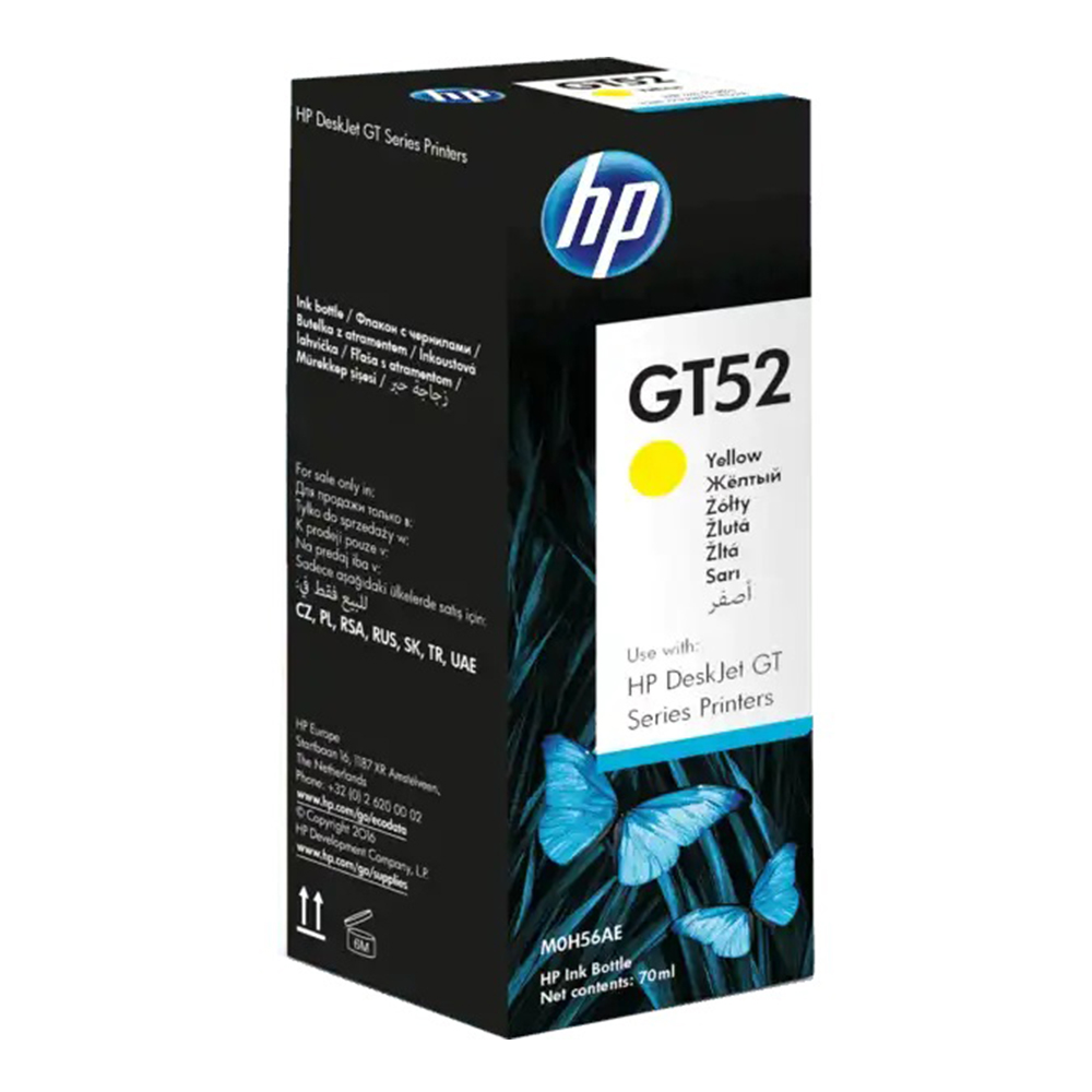 INK (หมึกสำหรับเครื่องพิมพ์) HP GT52 YELLOW ORIGINAL INK BOTTLE (M0H56AA)