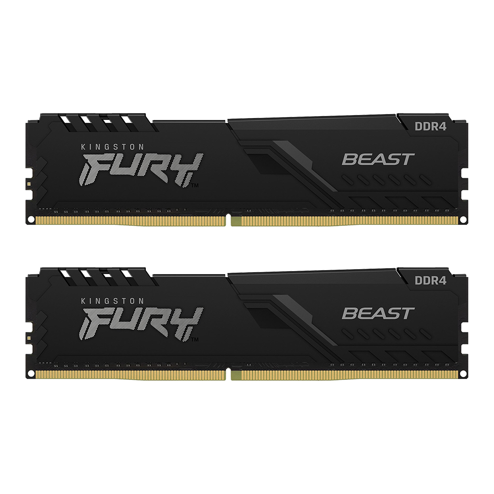 32GB (16GBx2) DDR4 3200MHz RAM (หน่วยความจำ) KINGSTON FURY BEAST DDR4 (BLACK) (KF432C16BBK2/32)