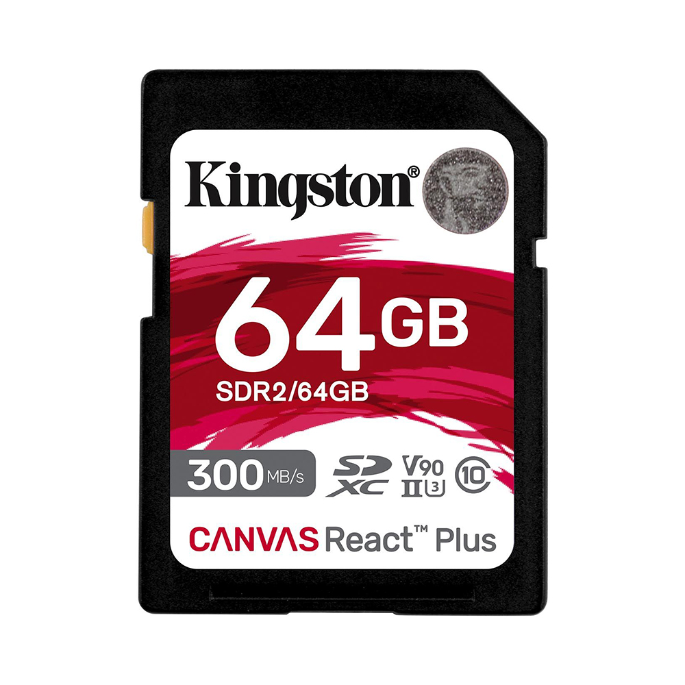 64 GB SD CARD (เอสดีการ์ด) KINGSTON CANVAS REACT PLUS (SDR2/64GB)