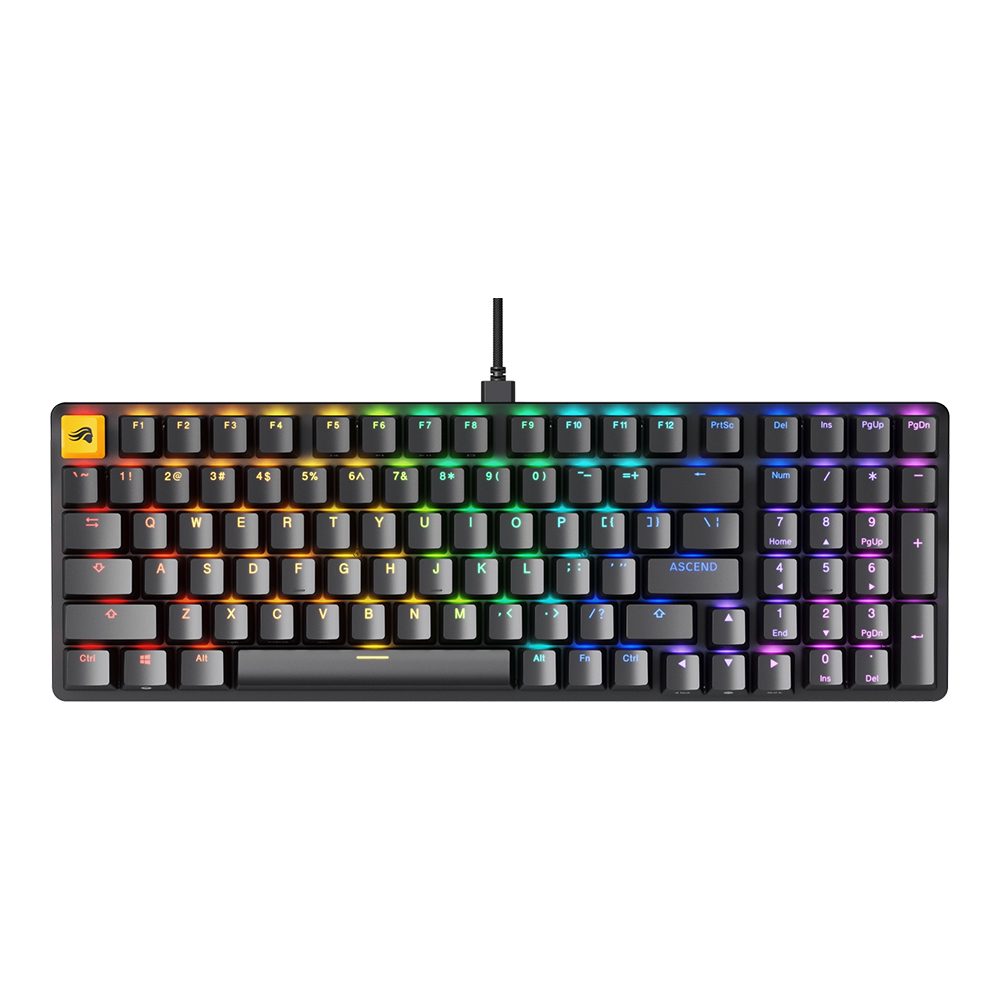 KEYBOARD (คีย์บอร์ด) GLORIOUS GMMK 2 FULL SIZE PRE-BUILT EDITION (BLACK) (GLORIOUS FOX SWITCH - RGB LED - EN)