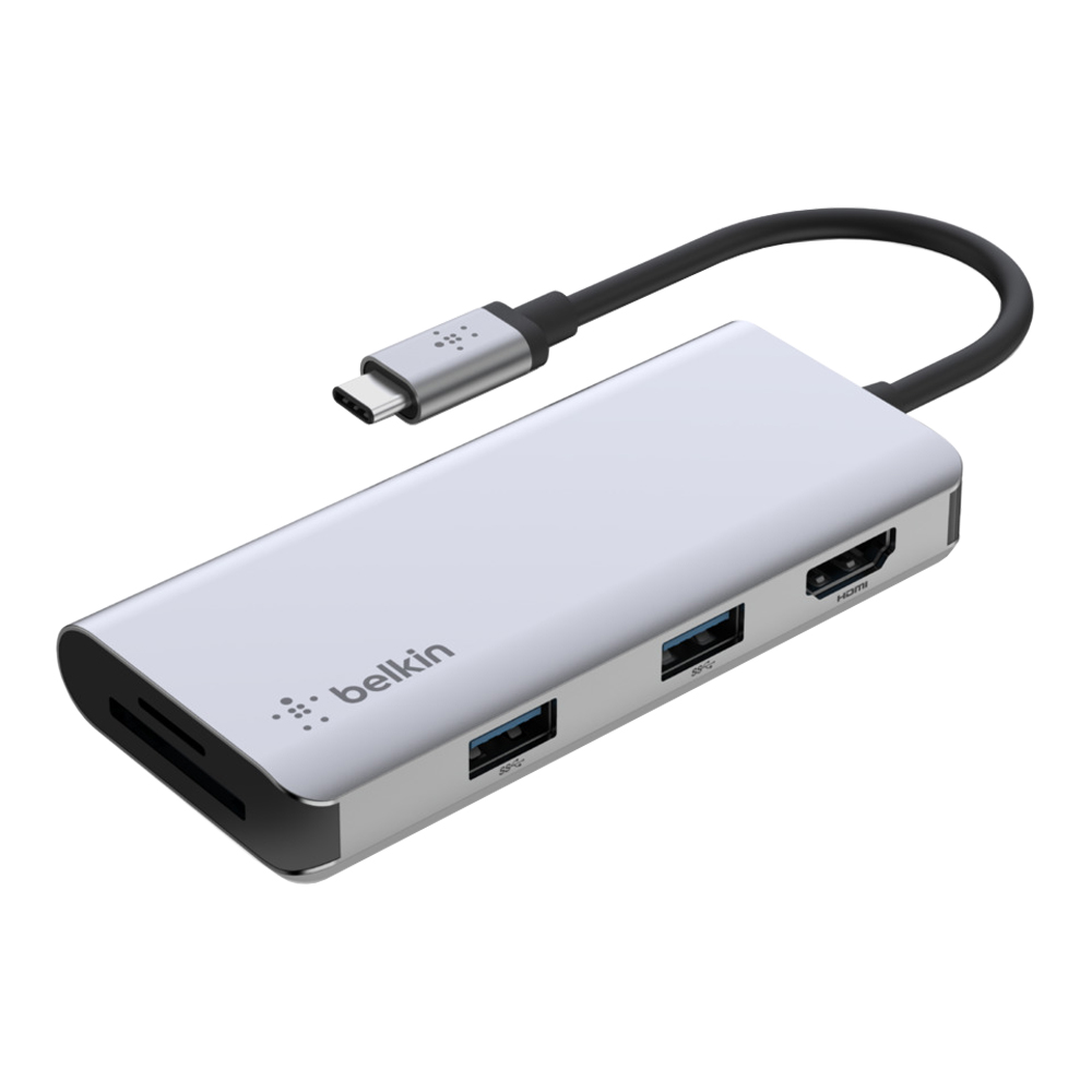 ADEPTER (อุปกรณ์แปลงสัญญาณ) BELKIN USB-C 5-IN-1 MULTIMEDIA (AVC007BTSGY)