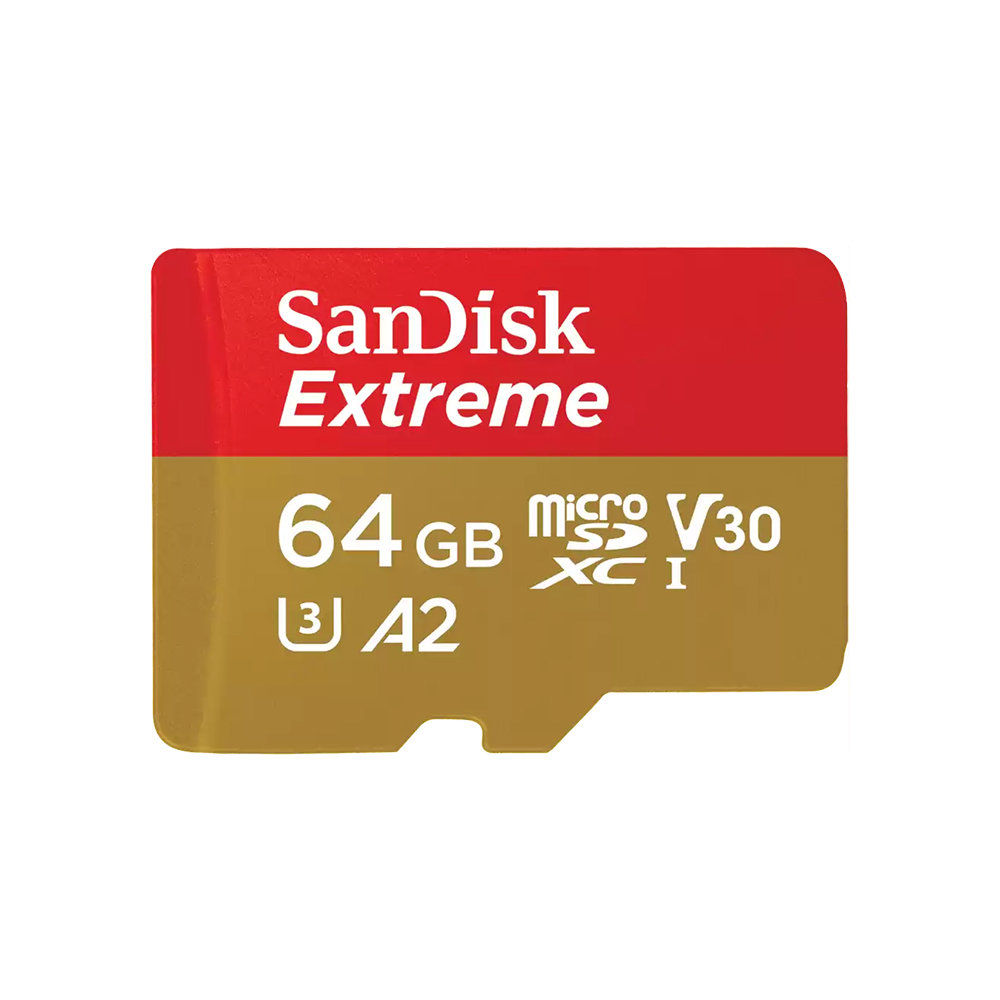 64 GB MICRO SD CARD (ไมโครเอสดีการ์ด) SANDISK EXTREME MICROSDXC CARD (SDSQXAH-064G-GN6MN)