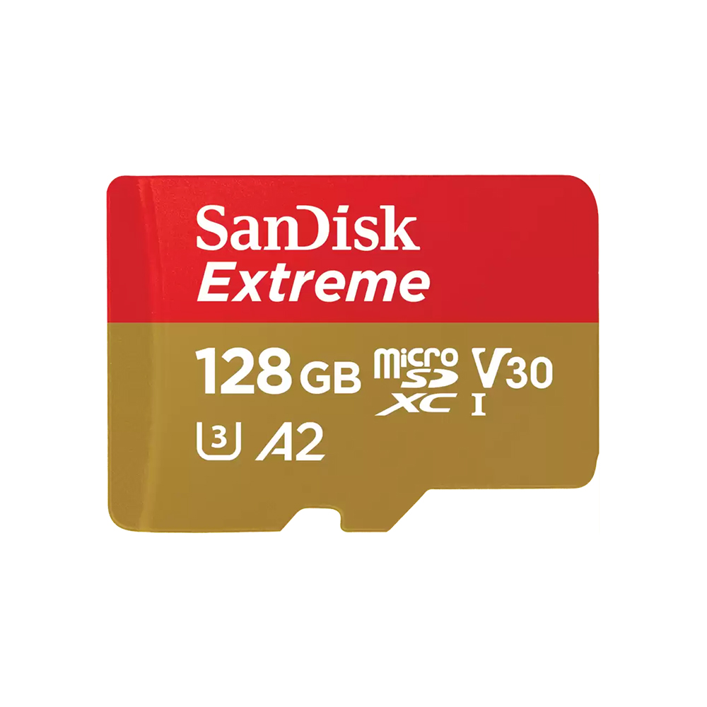 128 GB MICRO SD CARD (ไมโครเอสดีการ์ด) SANDISK EXTREME MICROSDXC CARD (SDSQXAA-128G-GN6MN)