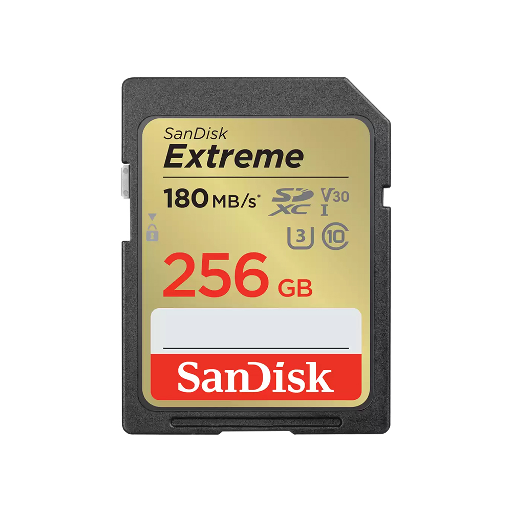 256 GB SD CARD (เอสดีการ์ด) SANDISK EXTREME SD UHS-I CARD (SDSDXVV-256G-GNCIN)