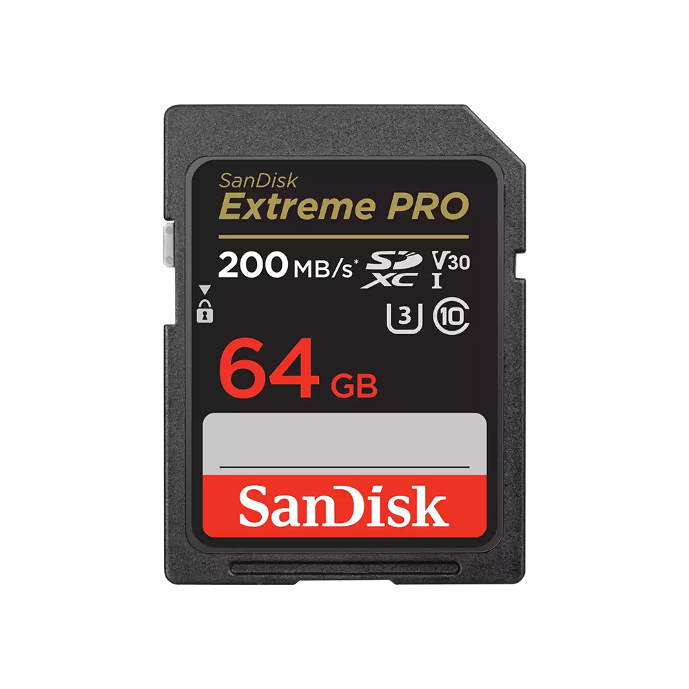 64 GB SD CARD (เอสดีการ์ด) SANDISK EXTREME PRO SDXC UHS-I CARD (SDSDXXU-064G-GN4IN)
