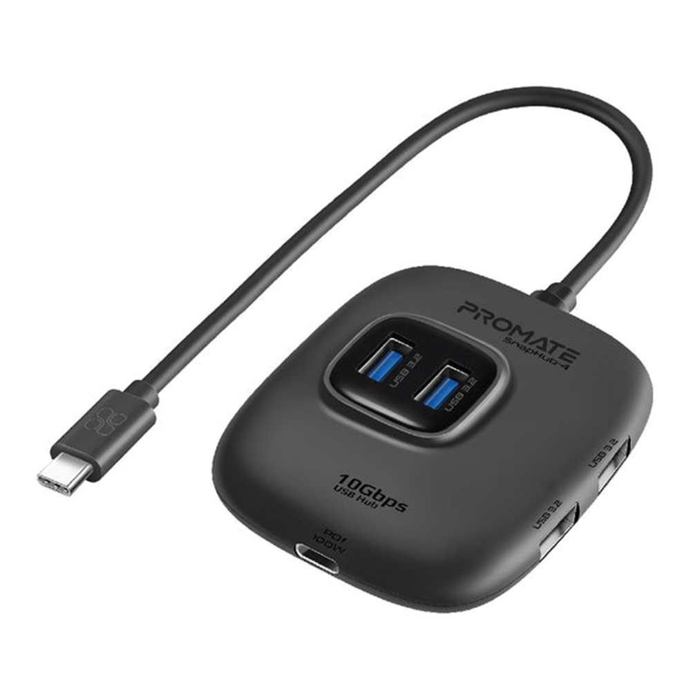 USB HUB (ยูเอสบีฮับ) PROMATE SNAPHUB-4 10Gbps ULTRA-FAST USB 3.2 HUB