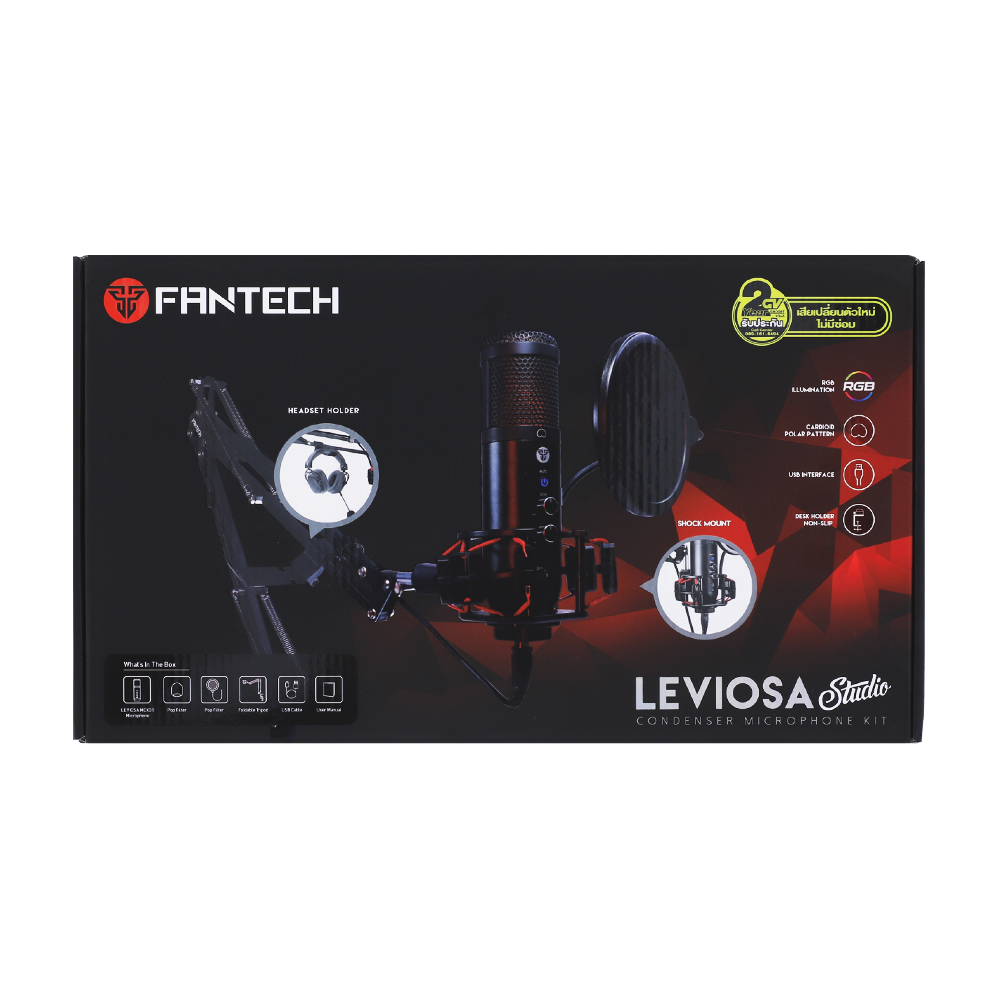 MICROPHONE (ไมโครโฟน) FANTECH LEVIOSA STUDIO (BLACK)