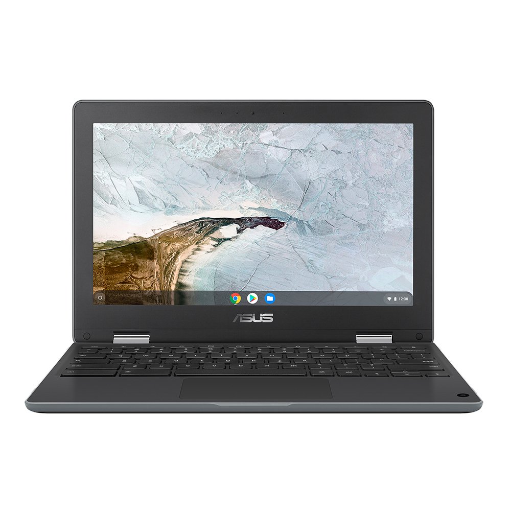 NOTEBOOK 2 IN 1 (โน้ตบุ๊คแบบฝาพับ 360 องศา) ASUS CHROMEBOOK FLIP C214MA-BU0546 (DARK GREY)