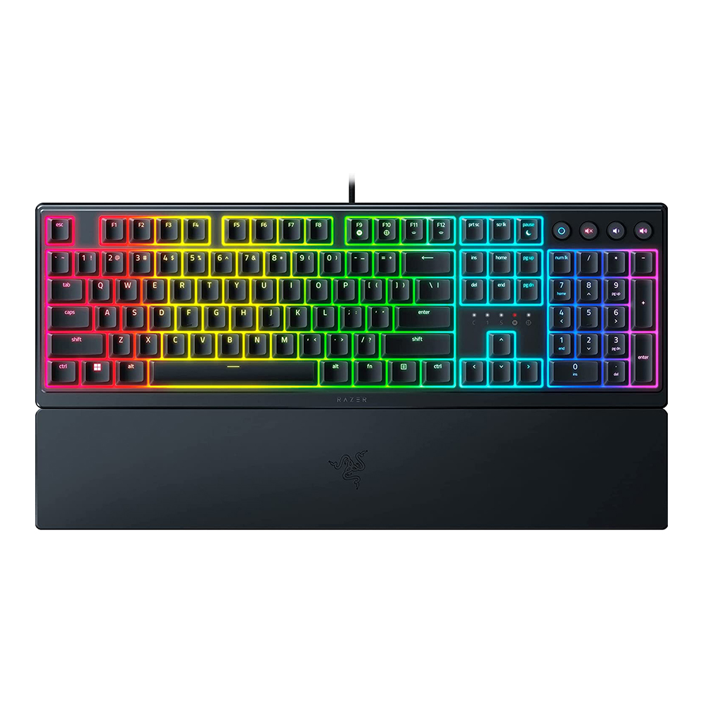 KEYBOARD (คีย์บอร์ด) RAZER ORNATA V3 (BLACK) (MECHA MEMBRANE - RGB - EN/TH)