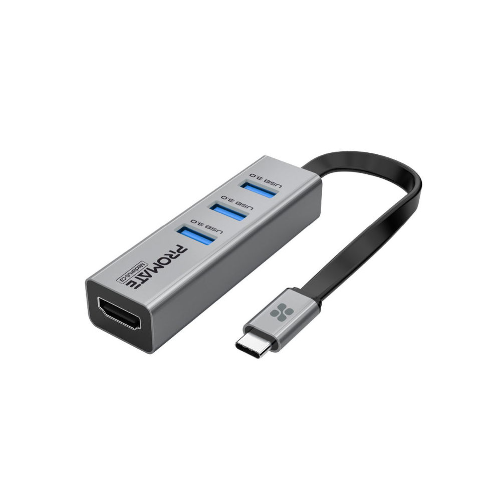 USB HUB (ยูเอสบีฮับ)  PROMATE MEDIAHUB-C3 - 4K VIVID CLARITY USB-C TO HDMI ADAPTER